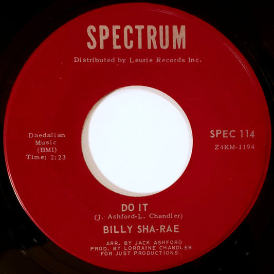 Billy Sha-Rae : Do It / Crying Clown (7", Single, Roc)