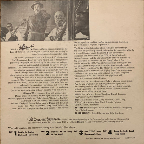Duke Ellington And His Orchestra : Ellington '55 (Part 3) (7", EP)