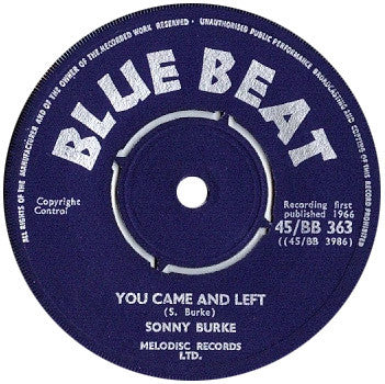 Sonny Burke (3) : Blue Island / You Came And Left (7")