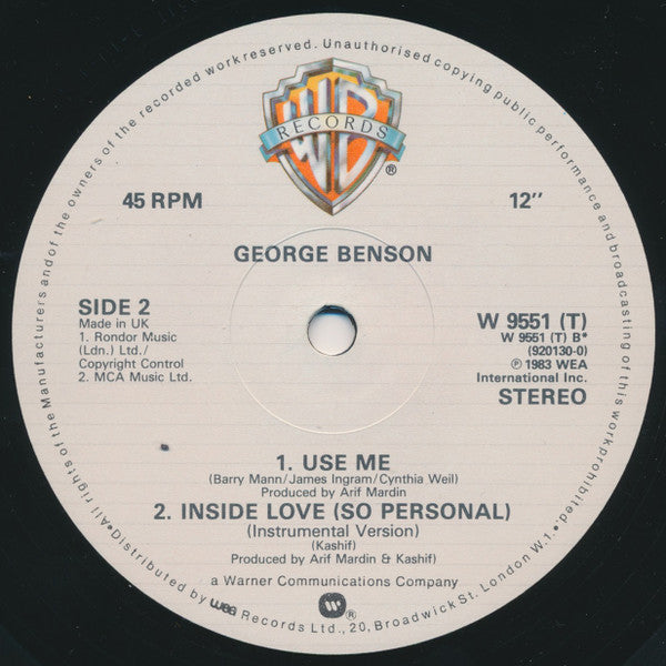 George Benson : Feel Like Makin' Love (12")