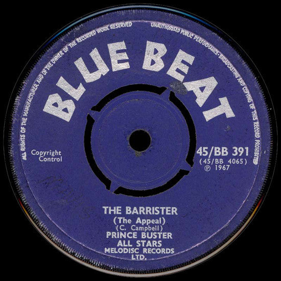 Prince Buster's All Stars : Land Of Imagination / The Barrister (The Appeal) (7", Single)