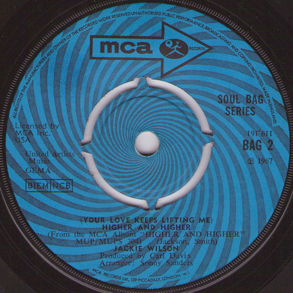 Jackie Wilson : (Your Love Keeps Lifting Me) Higher And Higher (7", Single)
