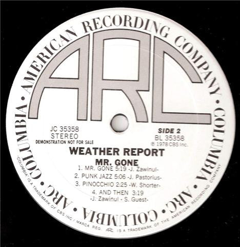 Weather Report : Mr. Gone (LP, Album, Promo, Ter)