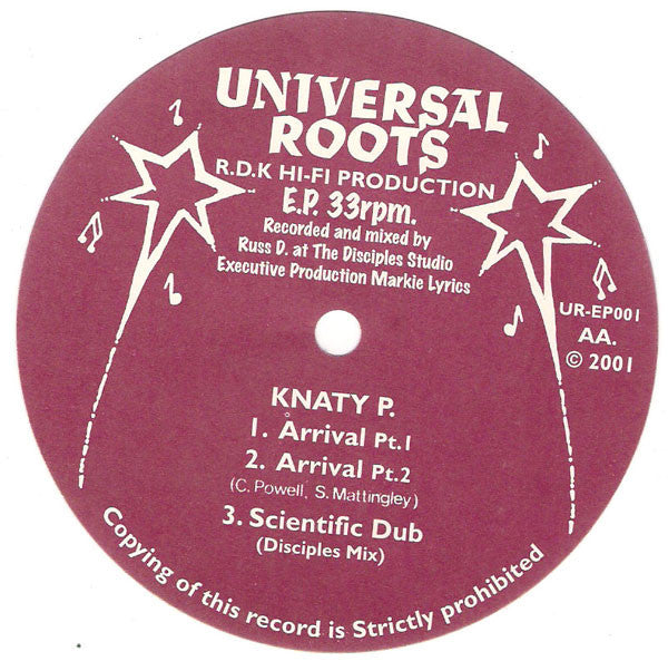 Sandeeno / Knaty P : Put Down De Guns / Arrival (12", EP)