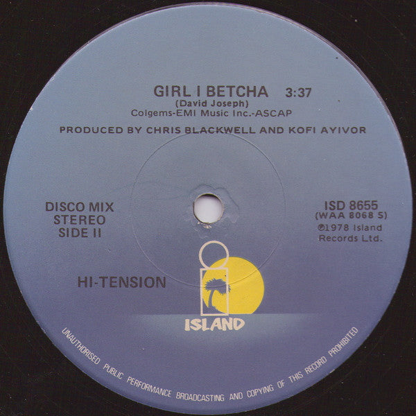 Hi-Tension : Hi-Tension / Girl I Betcha (12")