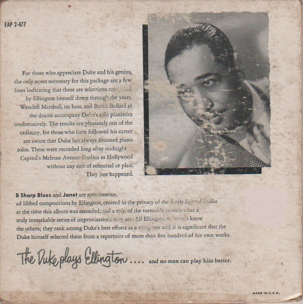 Duke Ellington : The Duke Plays Ellington Part 2 (7", EP)