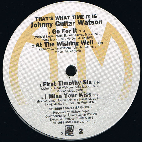 Johnny Guitar Watson : That's What Time It Is (LP, Album)