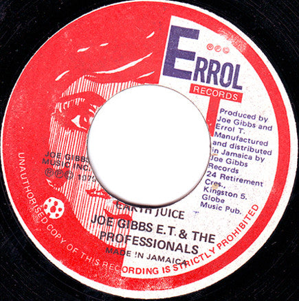 Nigger Kojak & Liza / Joe Gibbs & Errol Thompson & The Professionals (9) : Sky Juice / Earth Juice (7")