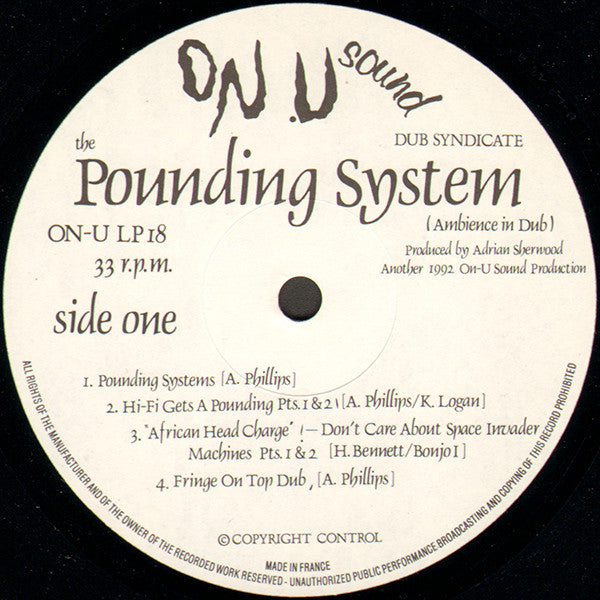 The Dub Syndicate* : The Pounding System (Ambience In Dub) (LP, Album)