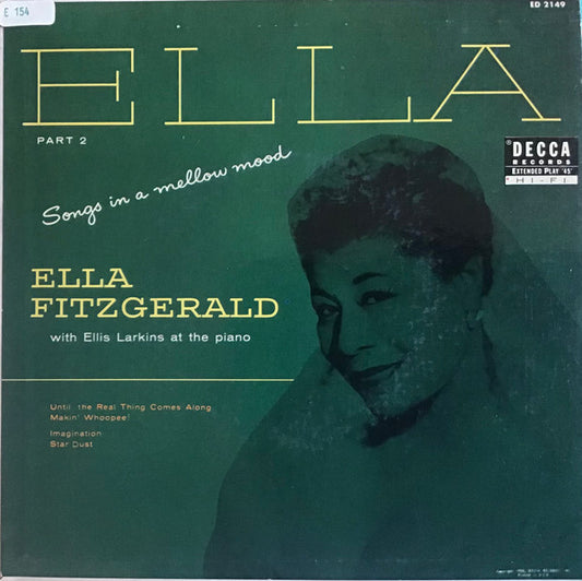 Ella Fitzgerald : Ella - Songs In A Mellow Mood Part 2 (7", EP)