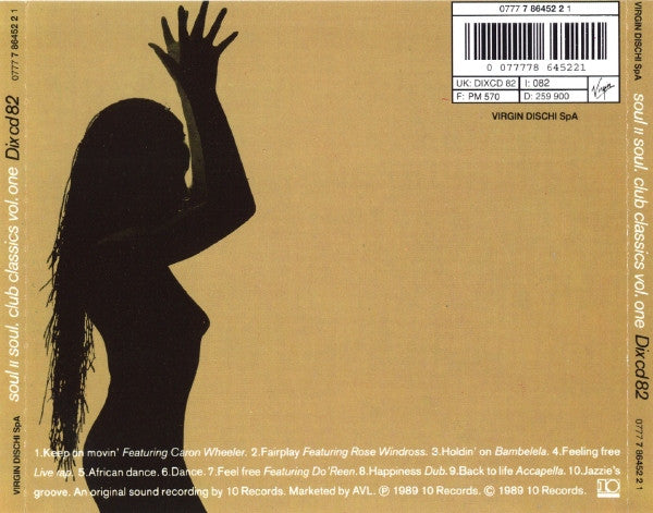 Soul II Soul : Club Classics - Volume One (CD, Album, RE)