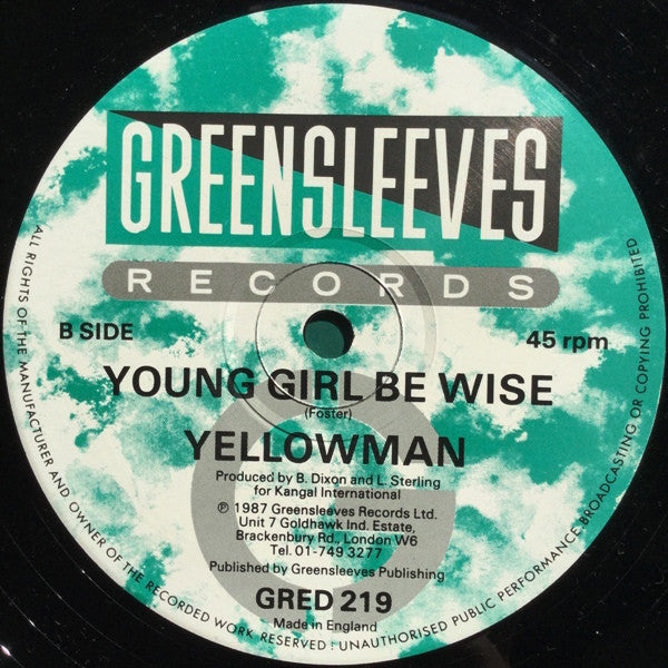 Yellowman : Blueberry Hill (12")