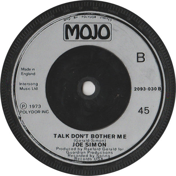 Joe Simon : Step By Step (7", Single, Sli)