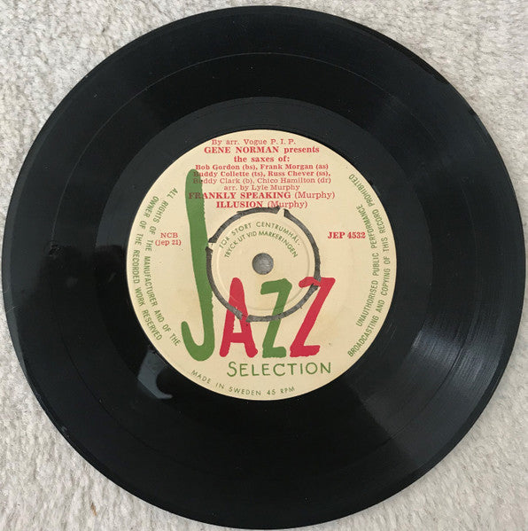 Bob Gordon (2), Frank Morgan, Buddy Collette, Russ Cheever : I Only Have Eyes For You (7", EP)