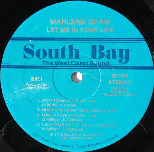 Marlena Shaw : Let Me In Your Life (LP, Album)