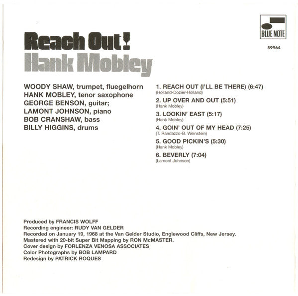 Hank Mobley : Reach Out! (CD, Album, RE)