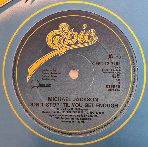 Michael Jackson : Don't Stop 'Til You Get Enough / I Can't Help It (12", Single)