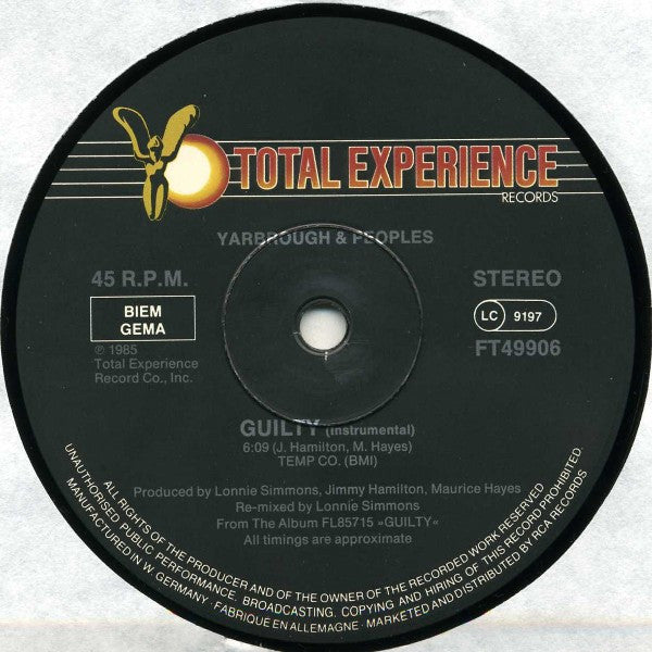 Yarbrough & Peoples : Guilty (12", Maxi)