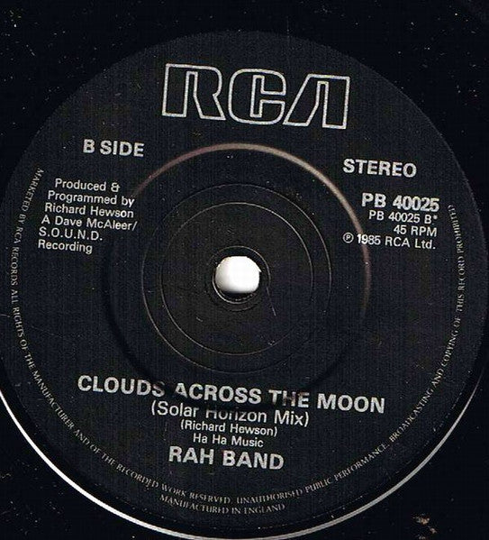 RAH Band : Clouds Across The Moon (7", Single)