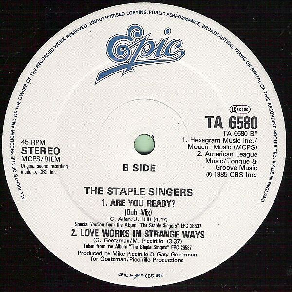 The Staple Singers : Are You Ready? (12", Single)