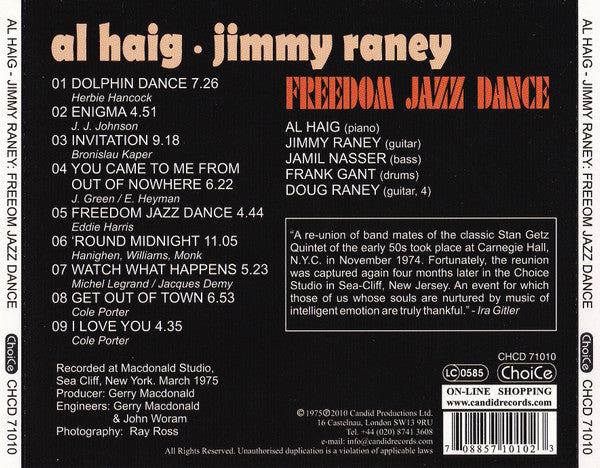 Al Haig, Jimmy Raney : Freedom Jazz Dance (CD, M/Print, RE)