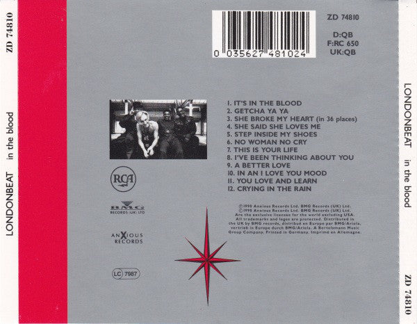 Londonbeat : In The Blood (CD, Album)