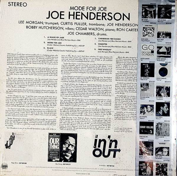 Joe Henderson : Mode For Joe (LP, Album, RE, Dir)