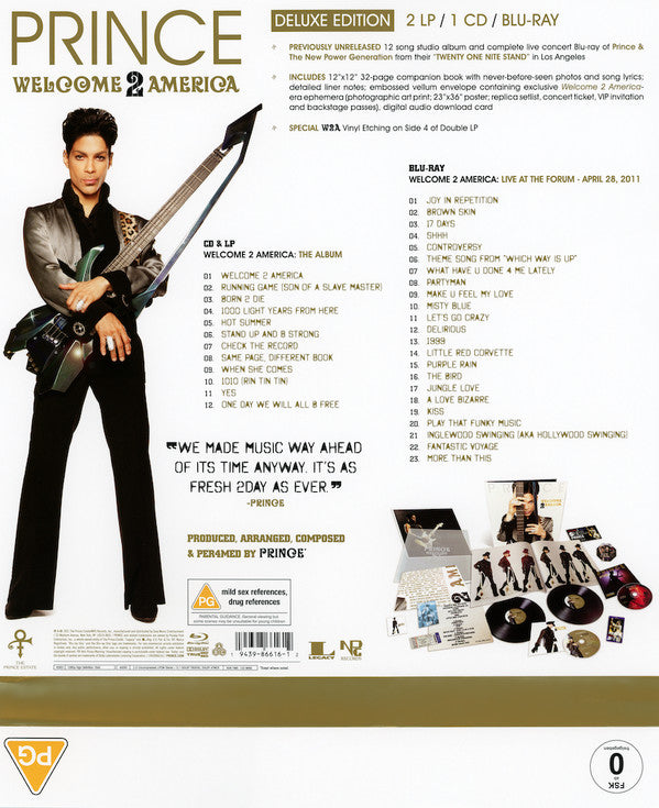 Prince : Welcome 2 America (Album, Dlx + LP + LP, S/Sided, Etch + CD, Album + )