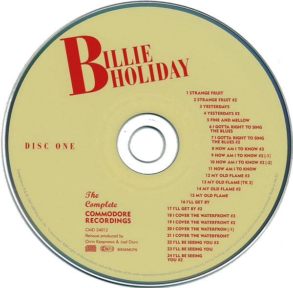 Billie Holiday : The Complete Commodore Recordings (2xCD, Comp, RM)