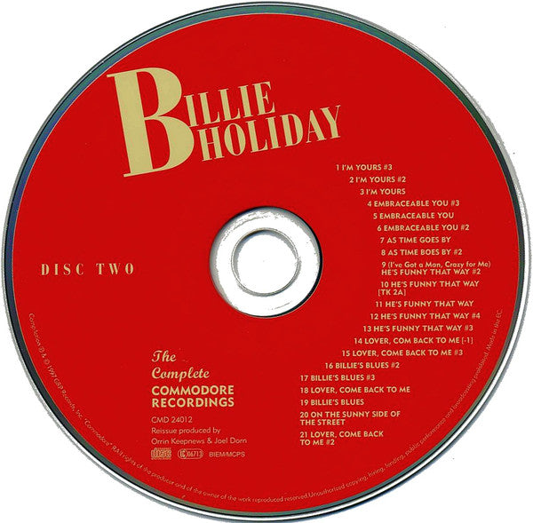 Billie Holiday : The Complete Commodore Recordings (2xCD, Comp, RM)