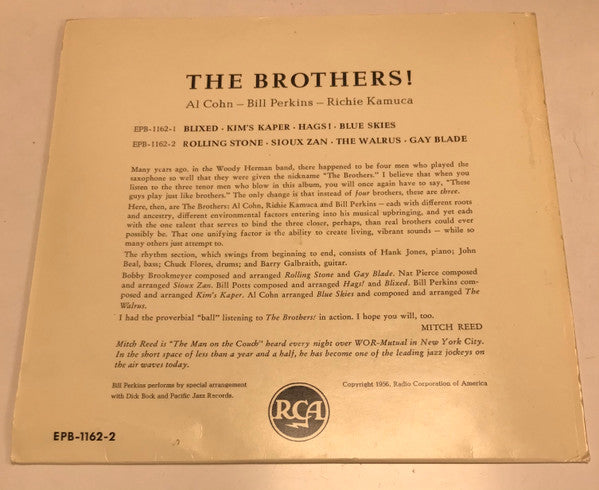 Al Cohn, Bill Perkins, Richie Kamuca : The Brothers ! (7", EP, S2,)