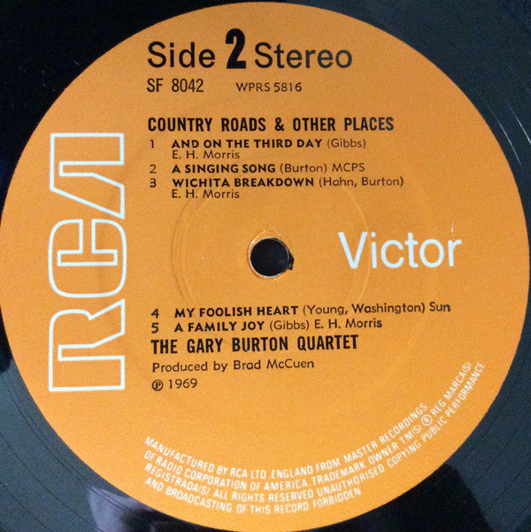 Gary Burton Quartet : Country Roads & Other Places (LP, Album)