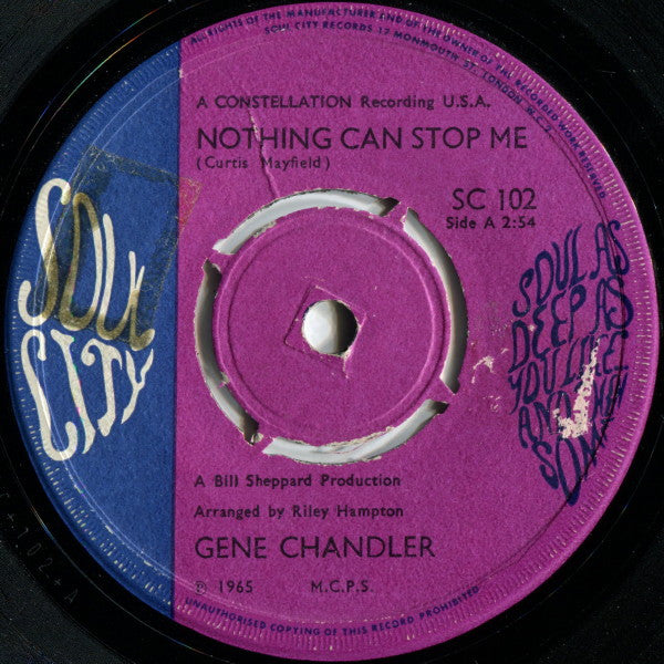 Gene Chandler : Nothing Can Stop Me (7", Single, RE)