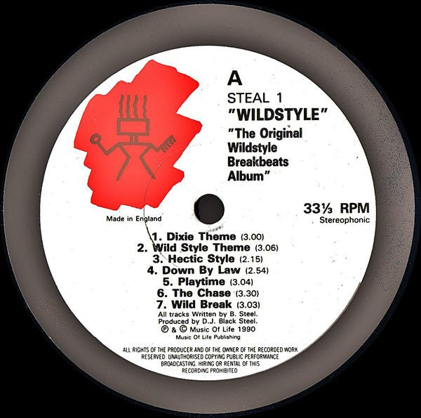 DJ Black Steel : The Original Wildstyle Breakbeats Album (LP, Album)