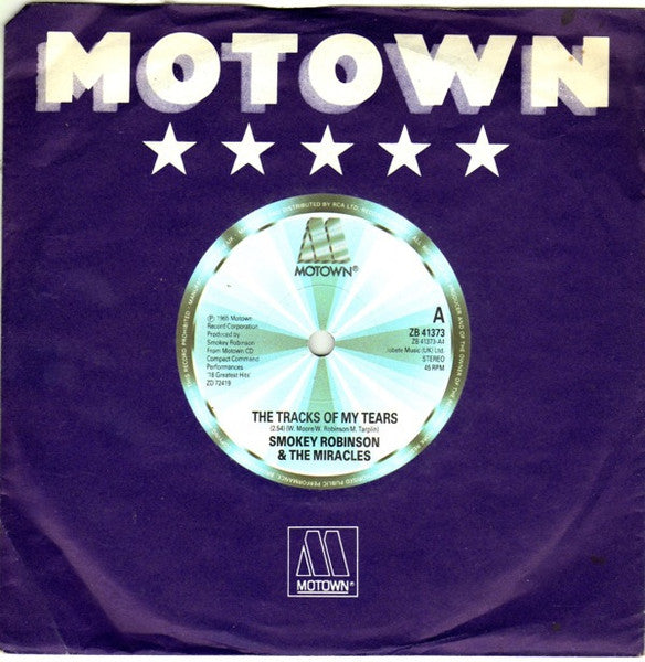 Smokey Robinson & The Miracles* : The Tracks Of My Tears / I Second That Emotion (7", Single)