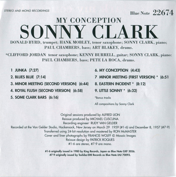 Sonny Clark : My Conception (CD, Album, Mono, Ltd, RE)