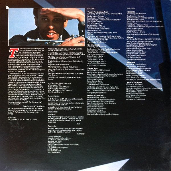 Tom Browne : Love Approach (LP, Album, Gat)