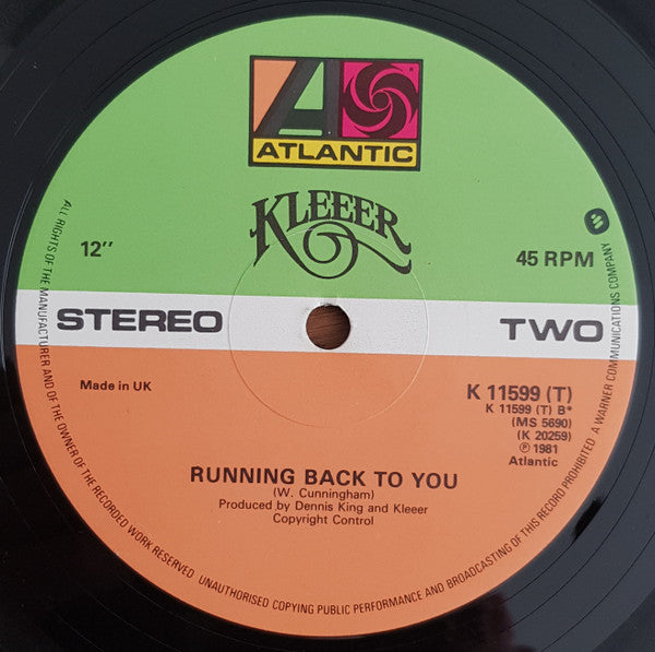 Kleeer : De Kleeer Ting / Running Back To You (12")