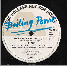 Lime (2) : Unexpected Lovers (12", Promo)