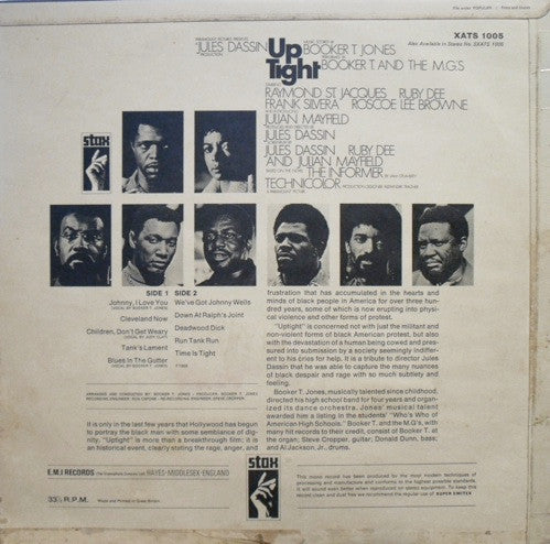 Booker T & The MG's : Up Tight (Music From The Score Of The Motion Picture) (LP, Album, Mono)