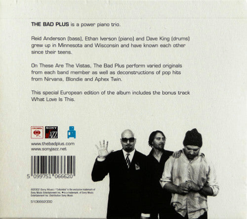 The Bad Plus : These Are The Vistas (CD, Album, S/Edition)