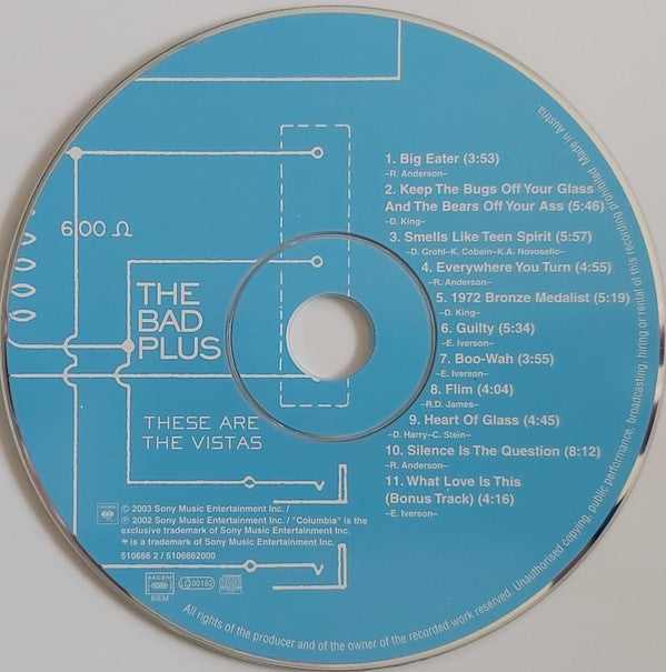 The Bad Plus : These Are The Vistas (CD, Album, S/Edition)