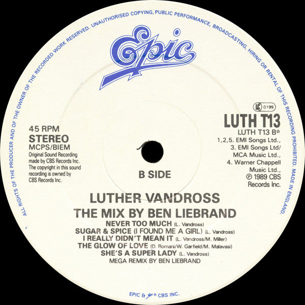 Luther Vandross : Here And Now (12")