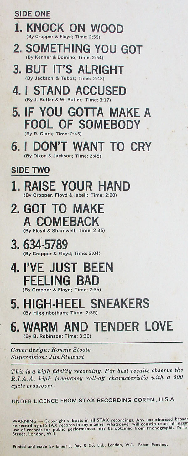 Eddie Floyd : Knock On Wood (LP, Album)