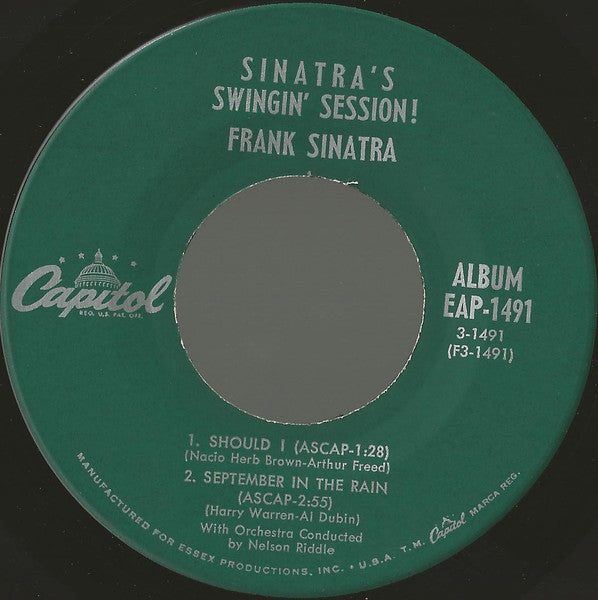 Frank Sinatra : Sinatra's Swingin' Session, Part 3 (7", EP)