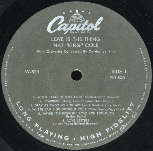 Nat King Cole : Love Is The Thing (LP, Album, Mono)