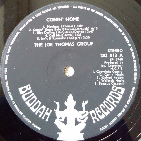 The Joe Thomas Group : Comin' Home (LP, Album)