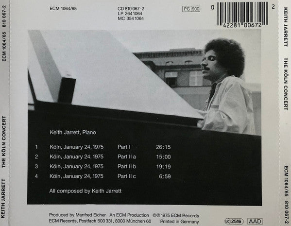Keith Jarrett : The Köln Concert (CD, Album, RE, PMD)