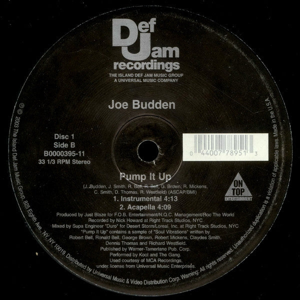 Joe Budden : Pump It Up (12")