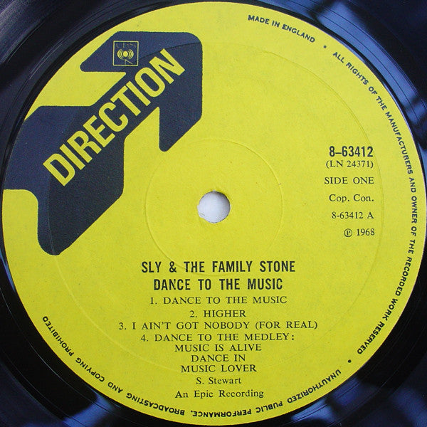 Sly & The Family Stone : Dance To The Music (LP, Album, Mono)